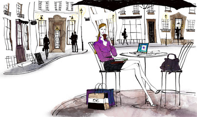 Illustration of beautiful girl