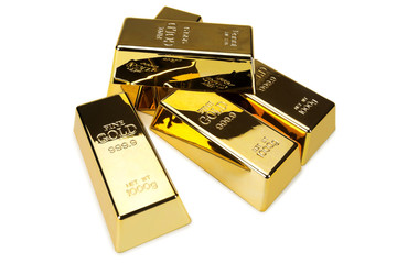 Gold bars and Financial concept, studio shots
