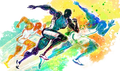 Deurstickers Illustration of sports © kpg_ivary
