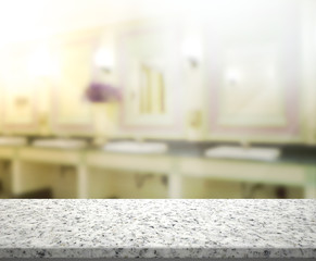Table Top And Blur Interior Background