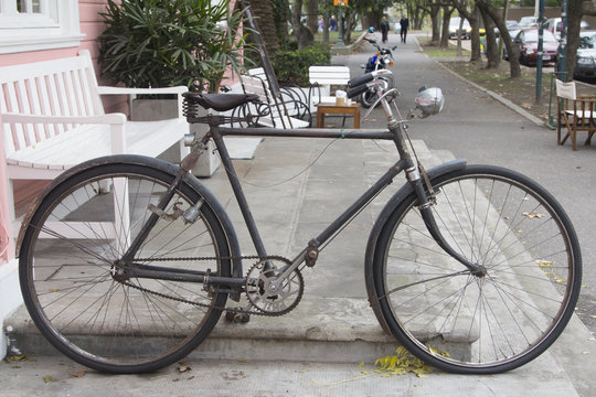 Beautiful bicycles old fashioned in outdoor, Buenos Aires, Argentina
