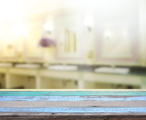 Table Top And Blur Interior Background