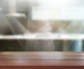 Table Top And Blur Interior Background