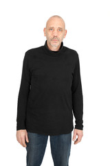 Handsome man doing different expressions in different sets of clothes: portrait