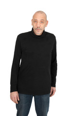 Handsome man doing different expressions in different sets of clothes: love