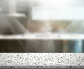 Table Top And Blur Interior Background