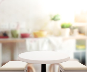 Table Top And Blur Interior Background