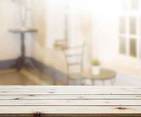 Table Top And Blur Interior Background