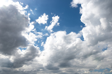 Fototapeta na wymiar Cloudy blue sky background