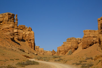 Road in the Charyn canyon