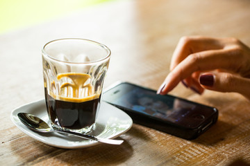 Espresso coffee vintage cup