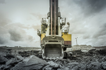 Excavators in coal mines