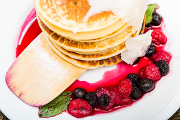 Mixed berry pancakes