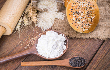 fresh bread and wheat