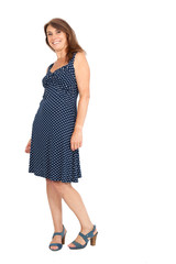 Beautiful woman doing different expressions in different sets of clothes: posing