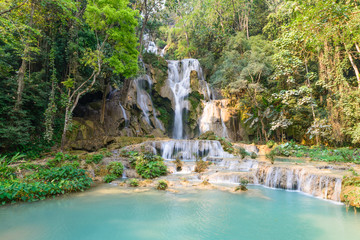 Kouangxi waterfall at Luang prabang in Laos.