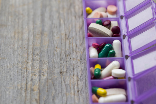Medicines in a pillbox