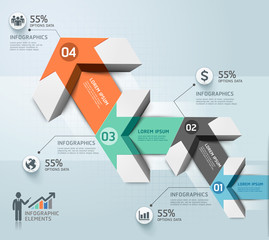 Modern arrow infographics template. 