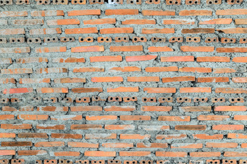 Red bricks wall.
