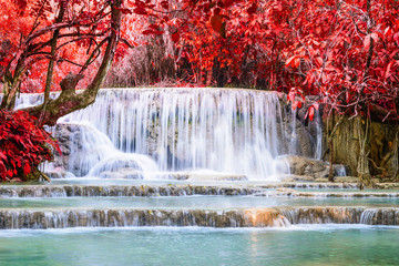 Kouangxi waterfall at Luang Prabang in Laos.