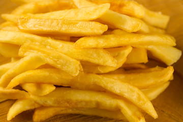 French  fries  an old cutting Board
