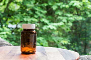 Used glass bottles for recycle