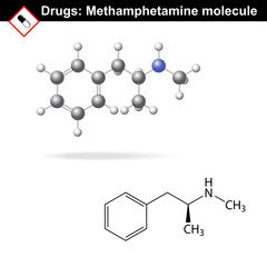 Methamphetamine  recreational drug molecule