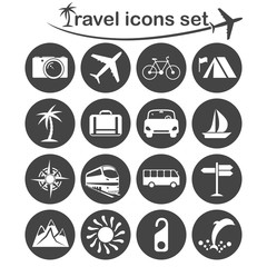 Travel icons set
