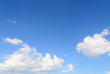 Blue sky and clouds.