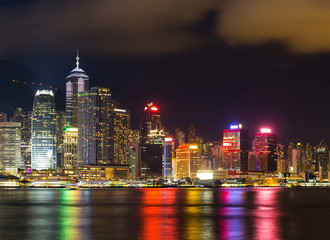 Fototapeta na wymiar Hong Kong cityscape at night