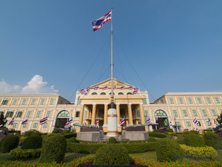 Thai Ministry of Defence headquarters in Bangkok, Thailand.
