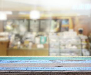 Table Top And Blur Interior of Background