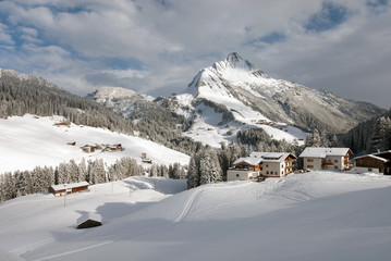 Fototapeta na wymiar Mount Biberkopf, Warth am Alberg,Vorarlberg, Austria