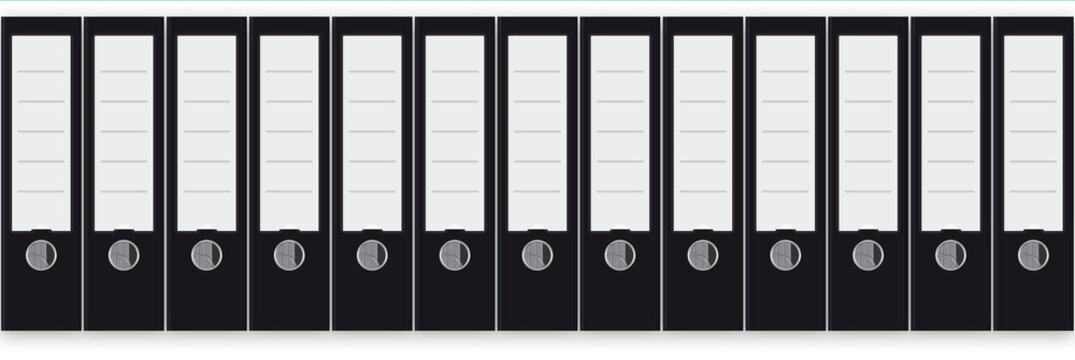 srf1 SeamlessRingFolders srf - Bureaucracy black office folders - german B&uuml;rokratie schwarze Aktenordner - 3to1 g3901