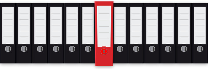 srf4 SeamlessRingFolders srf - Bureaucracy black office folders - german Bürokratie schwarze Aktenordner - 3to1 g3904