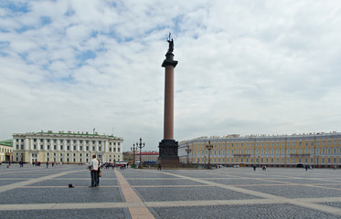 Fototapeta na wymiar Alexander Column in the Palace Square