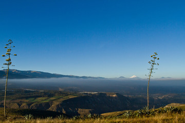 Beautiful scenic landscape of Ecuador's andean region