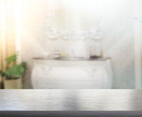 Table Top And Blur Interior Background