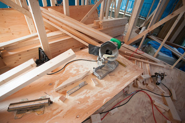 木造住宅の建設現場