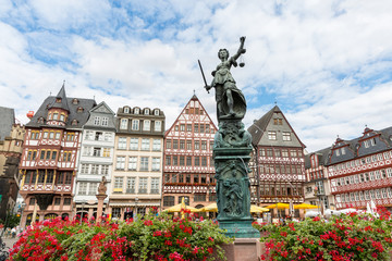 Town square romerberg Frankfurt Germany