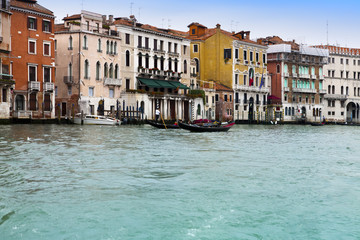 Obraz premium Canal Grande with boats, Venice, Italy..