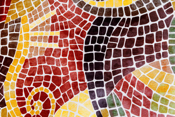 Gedrucktes Mosaik auf einer Kunststoffoberfläche