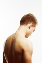 Art concept of natural male beauty. Portrait of handsome man