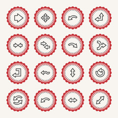 Arrows web icons set