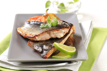 Pan fried trout fillets
