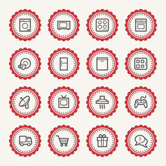 Home Appliance web icons set