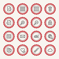 Image viewer web icons set