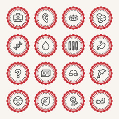 Medicine web icons set