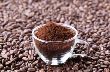 Ground coffee
