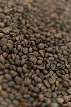 Roasted Coffee beans on table